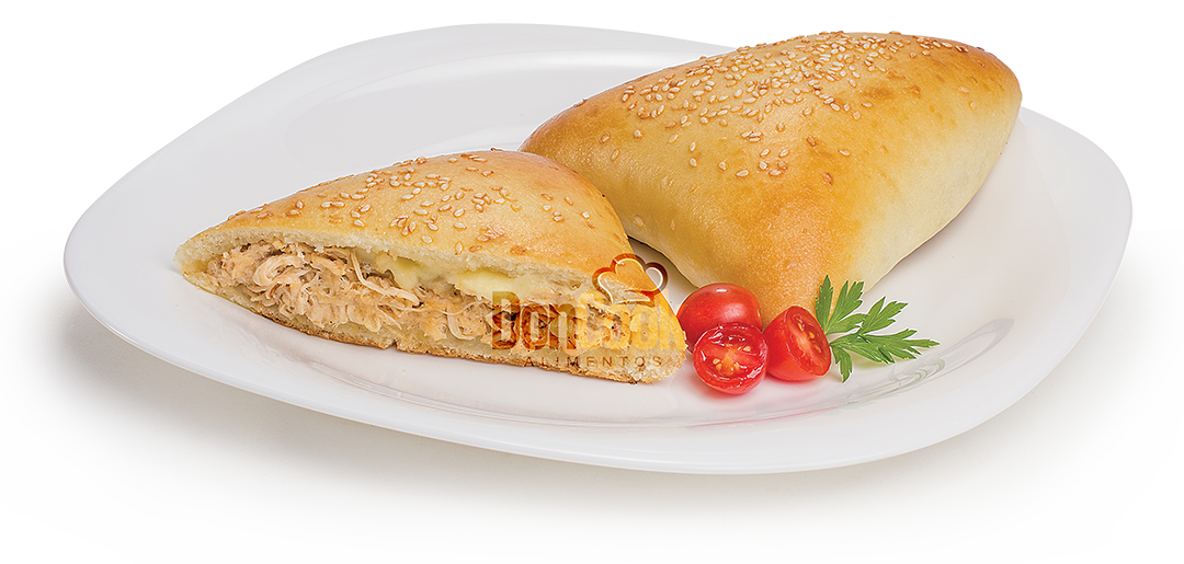 Esfiha de frango com requeijão